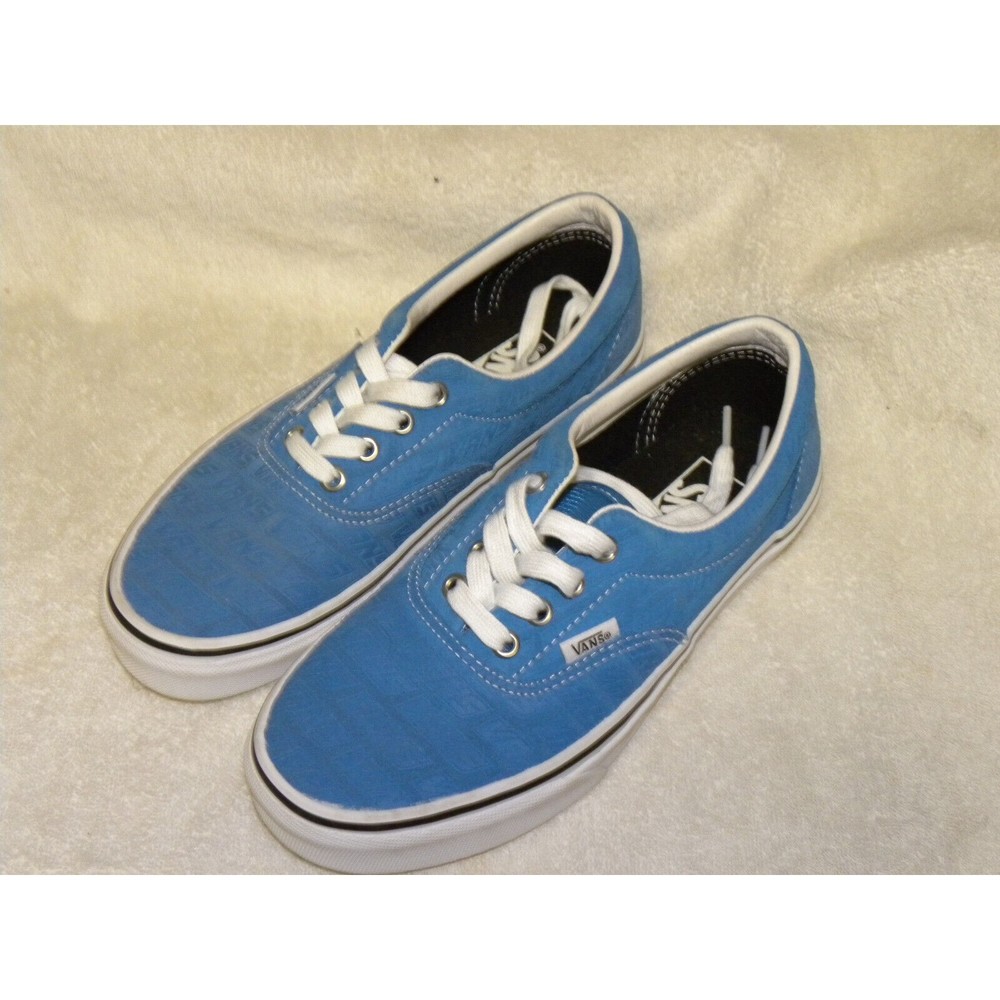 VANS Era Emboss Suede Mediterranean Blue Low Top sz 7 Womens (Worn 1X)